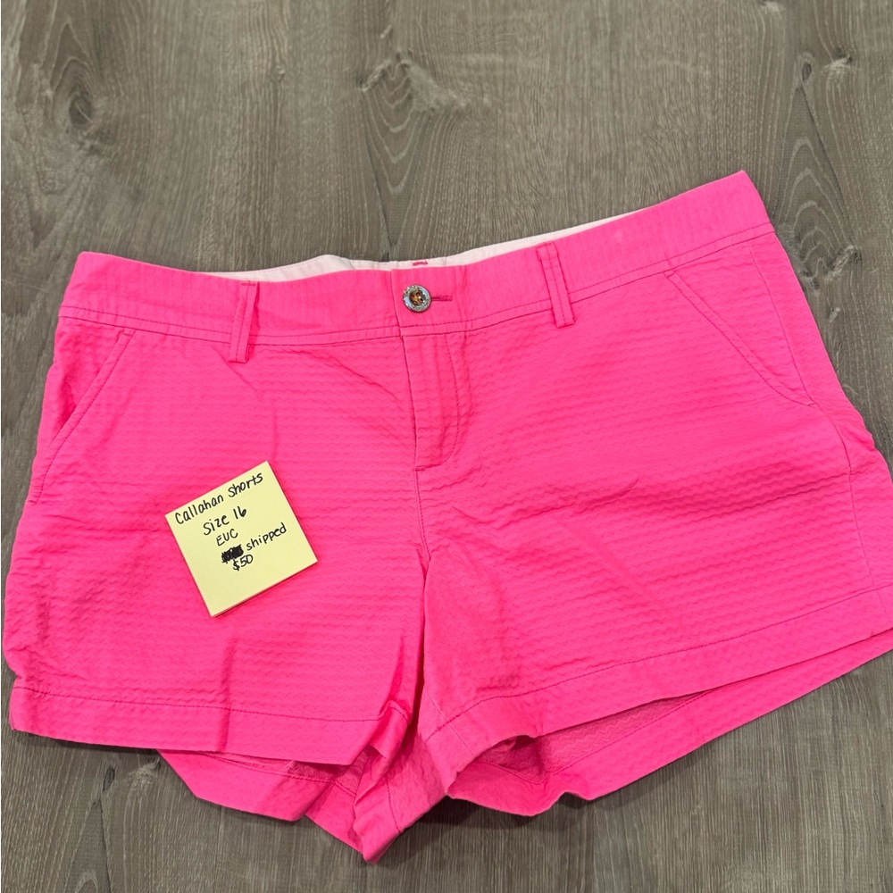 Lilly Pulitzer Pink Callahan Shorts Vibrant Cotton Blend